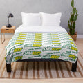 Sneaker-inspired plush blanket with urban fashion and retro style elements