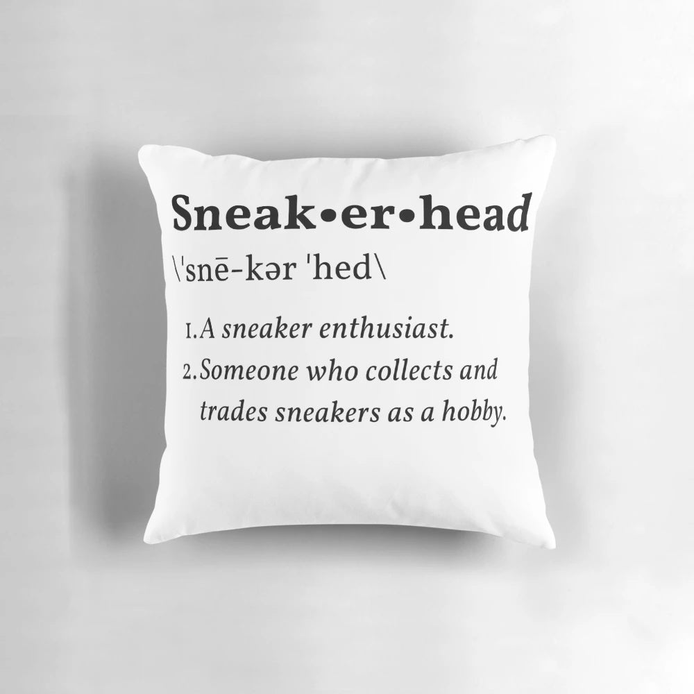 Sneaker definition pillow with a stylish design for sneakerheads and hype enthusiasts