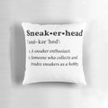 Sneaker definition pillow with a stylish design for sneakerheads and hype enthusiasts
