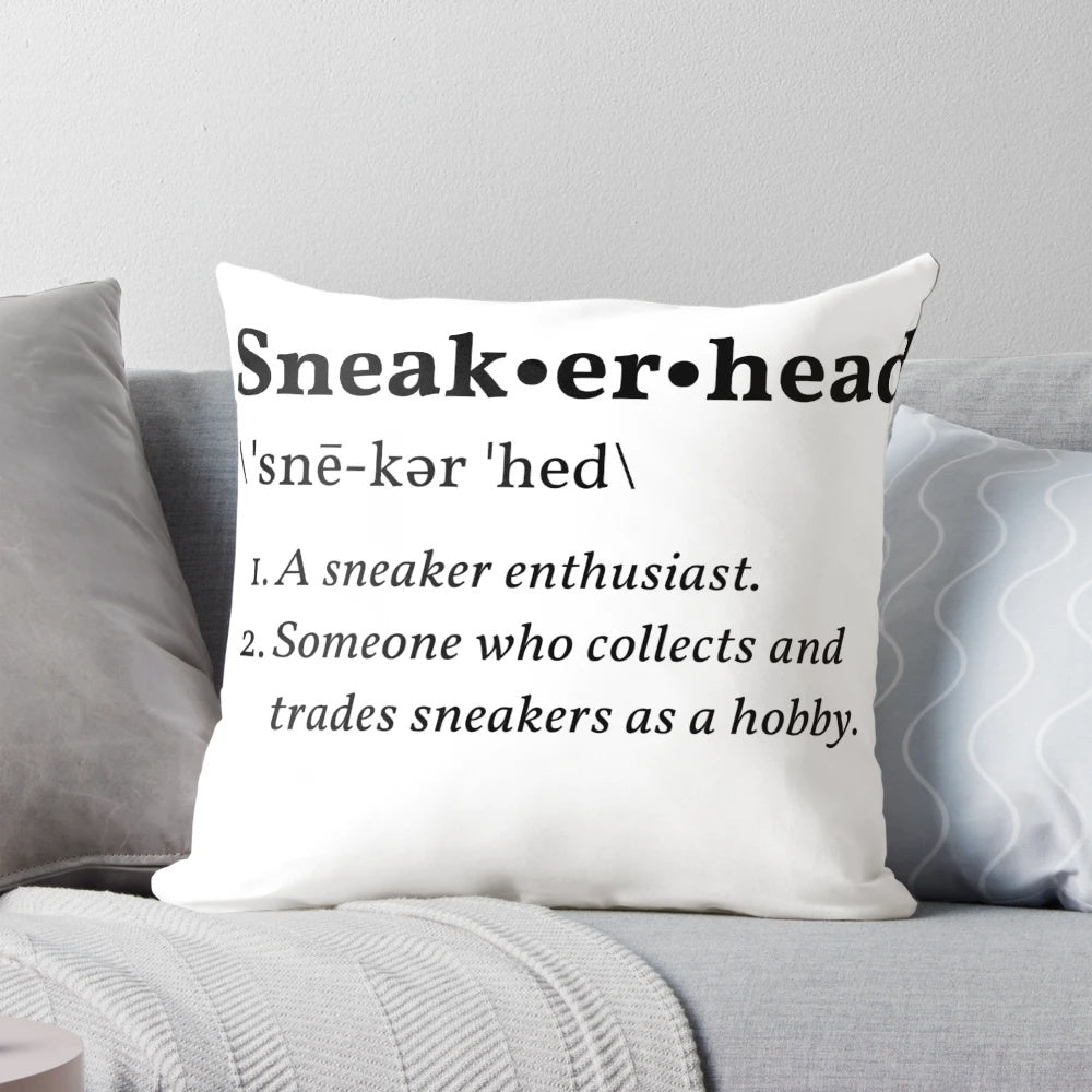 Sneaker definition pillow with a stylish design for sneakerheads and hype enthusiasts