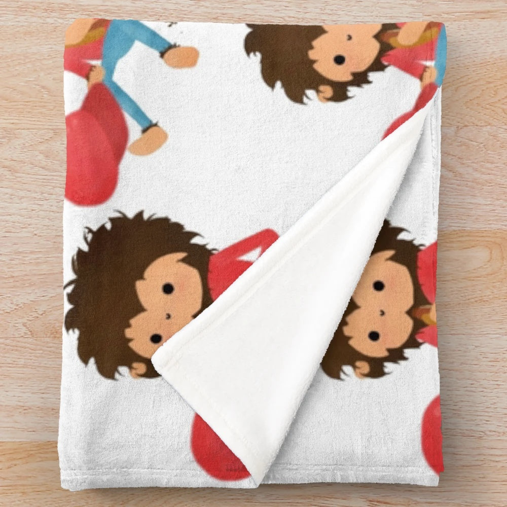 Sneaky Sasquatch-inspired plush blanket featuring a big, funny head design for game lovers