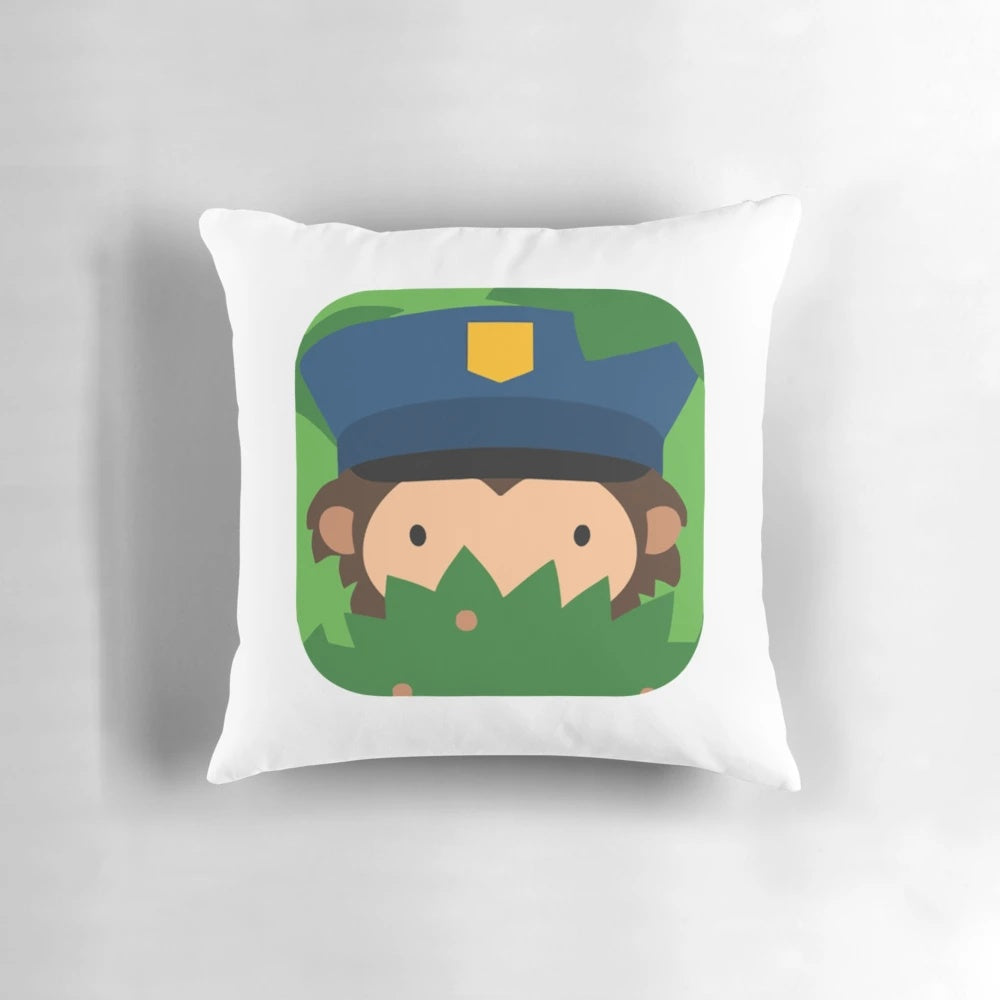 Sneaky Sasquatch Pillow - Plush pillow featuring a playful Sasquatch character