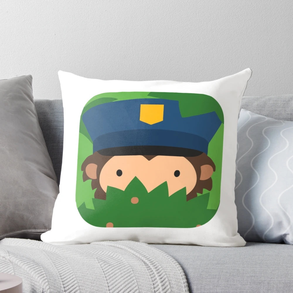 Sneaky Sasquatch Pillow - Plush pillow featuring a playful Sasquatch character