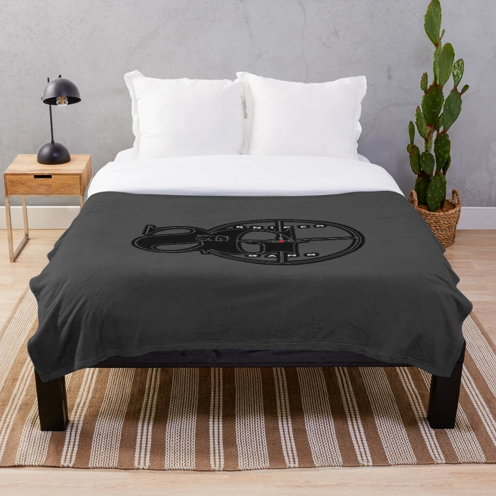 Snipergang logo Kodak Black plush blanket