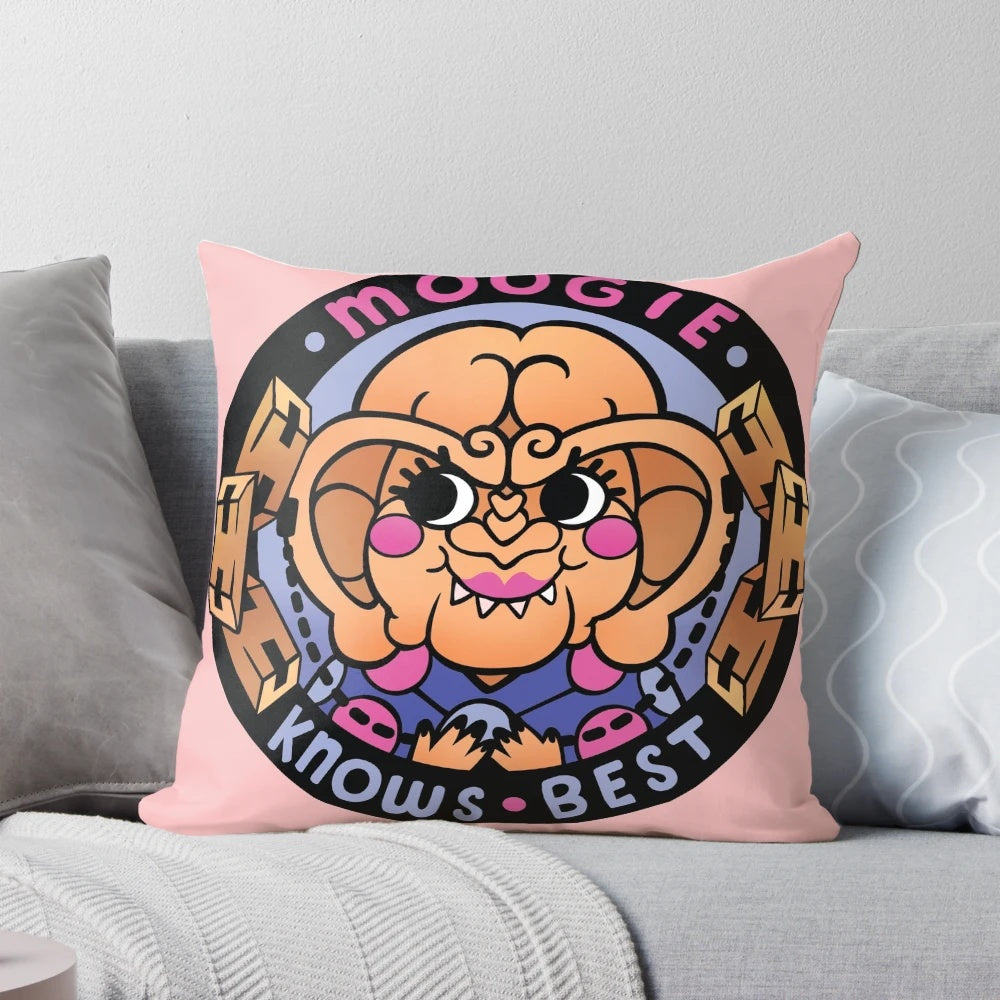 Moogie Knows Best Pillow, featuring the Ferengi symbol and a cozy design for a comfortable night's sleep.