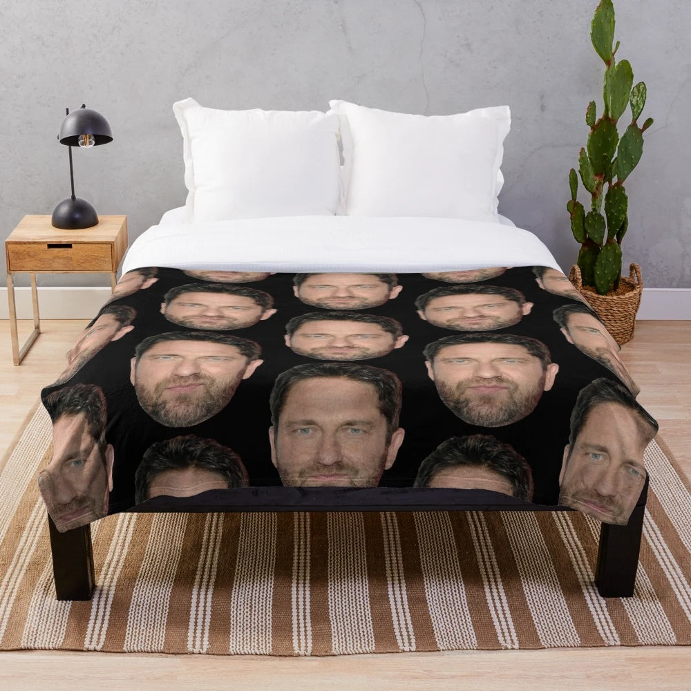 Gerard Butler Inspired Plush Blanket