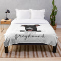 Greyhound dog breed plush blanket