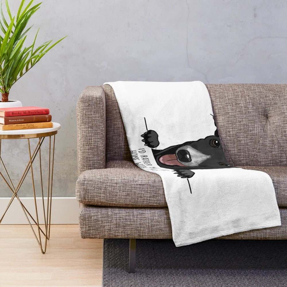 Greyhound dog breed plush blanket