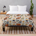 Woodland Wanderings Plush Blanket with nature-inspired design