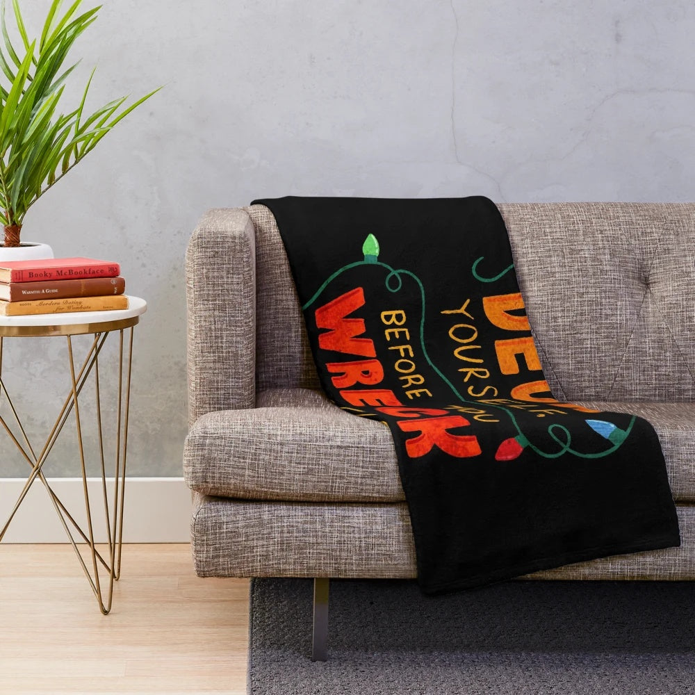 Cozy plush blanket for winter and holiday season
