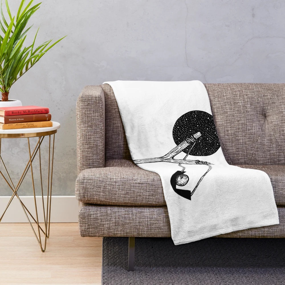 Sling plush blanket with a starry night design