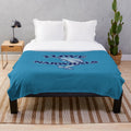 Narwhal plush blanket with a cute blue narwhal design