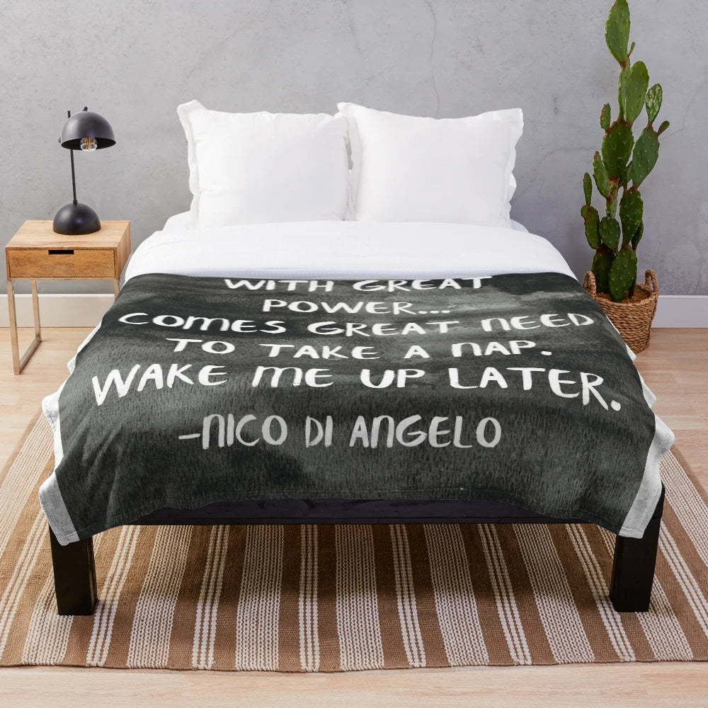 Plush blanket for book lovers and fantasy fiction fans