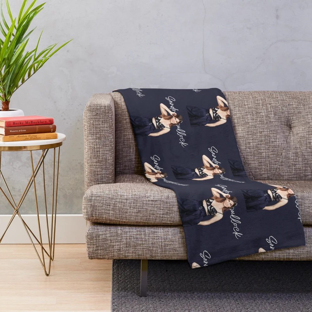 Soft and cozy plush blanket featuring Sandra Bullock, the beloved Hollywood actress