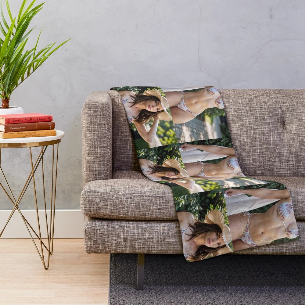 Soft and cozy plush blanket featuring Sandra Bullock