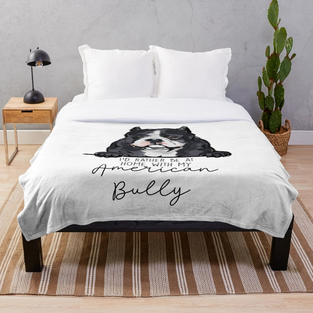 American Bully inspired plush blanket