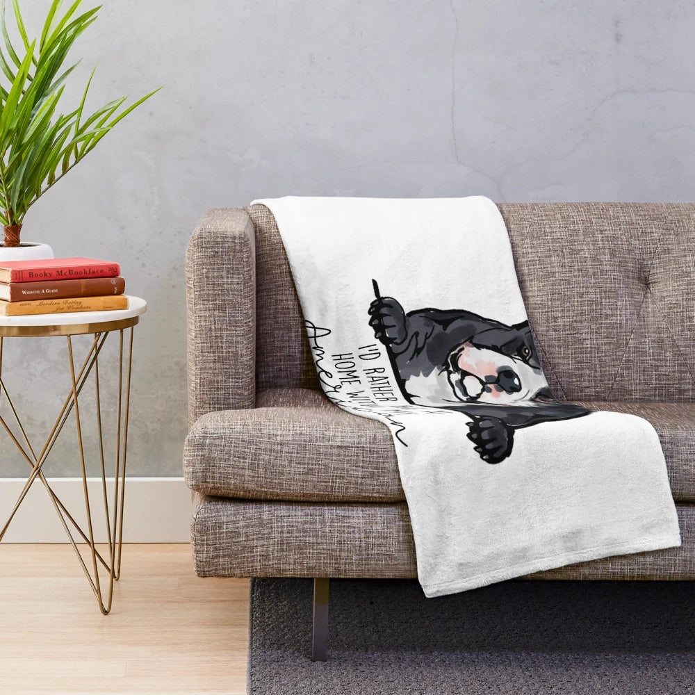 American Bully inspired plush blanket
