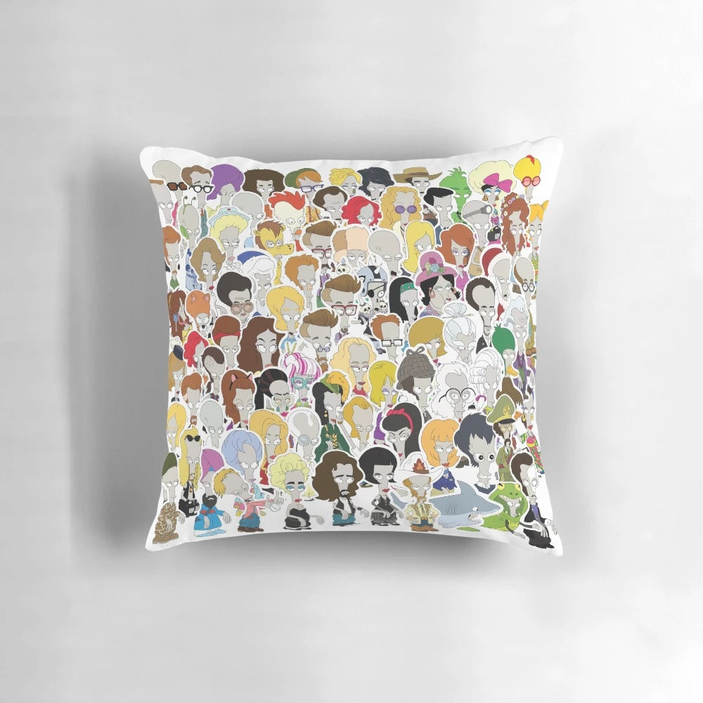 Soft, cozy Roger the Alien plush pillow from the beloved TV show American Dad