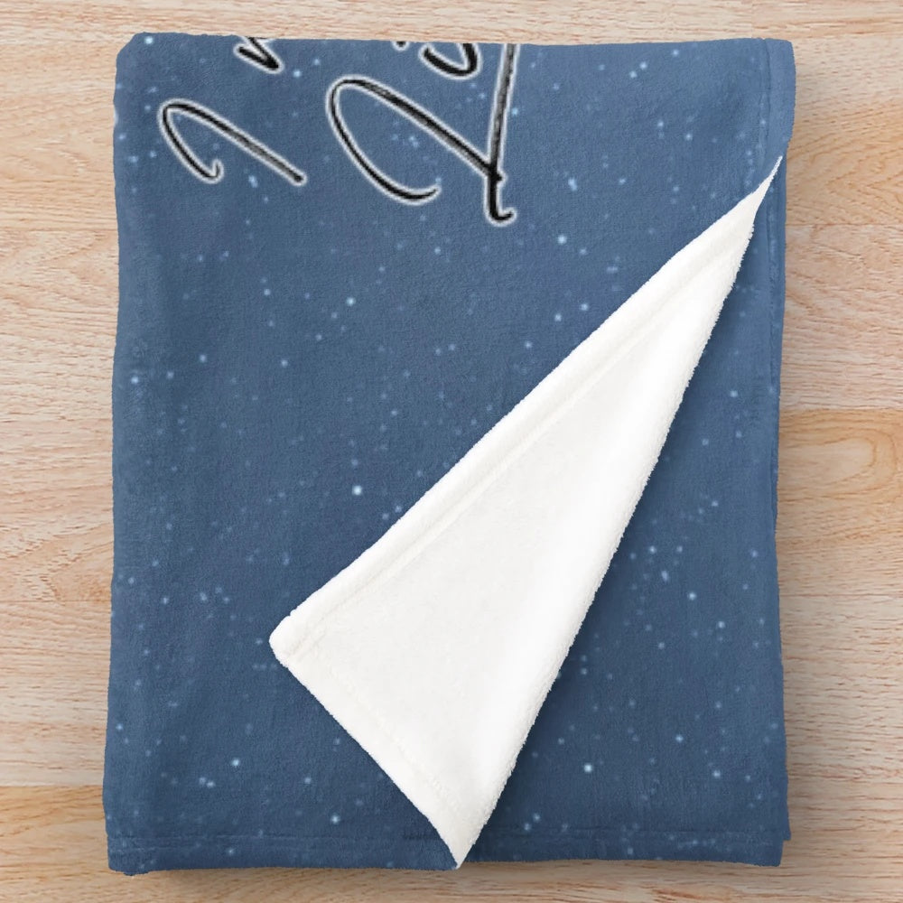 Cozy space robot love-themed plush blanket