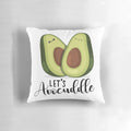Soft and cuddly avocado-shaped pillow with cute faces