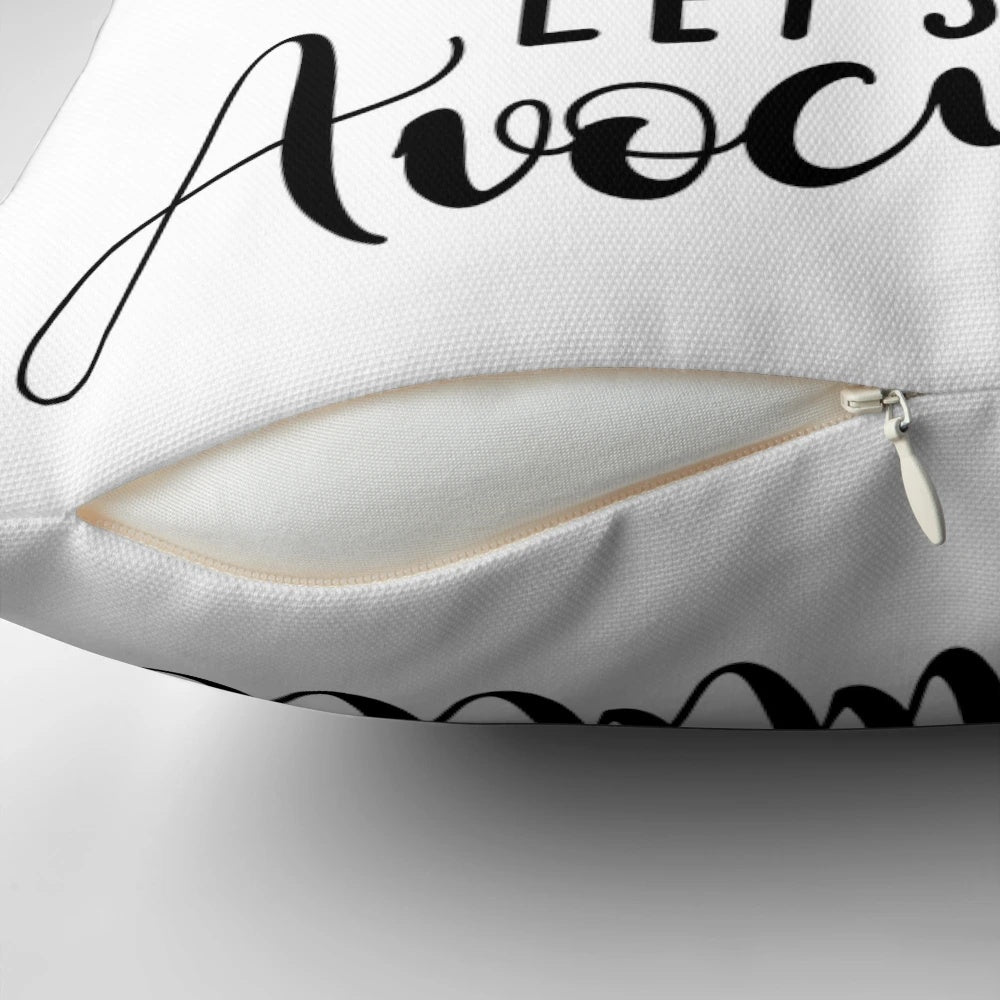 Soft and cuddly avocado-shaped pillow with cute faces