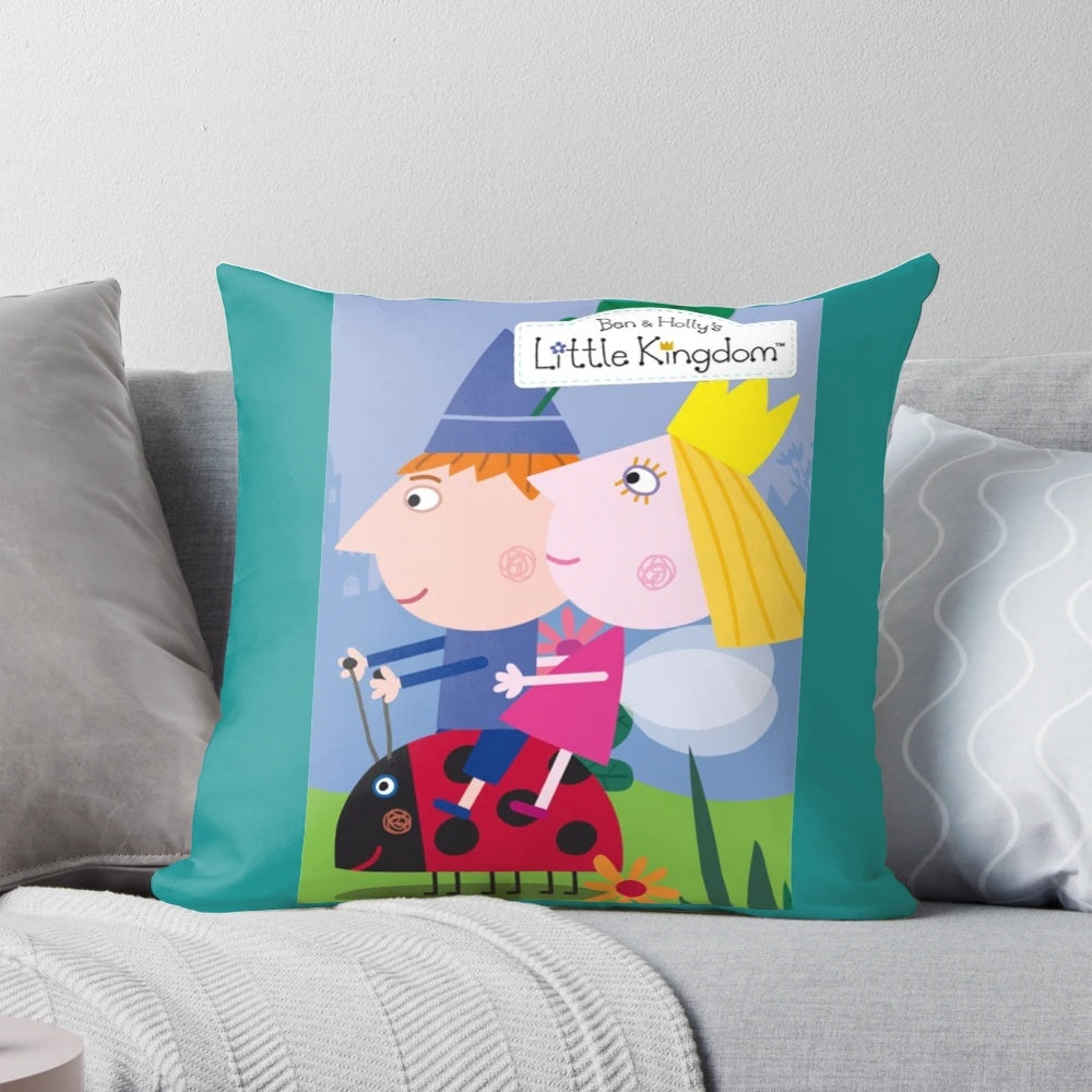 Ben and Holly's Little Kingdom Pillow featuring cute cartoon characters