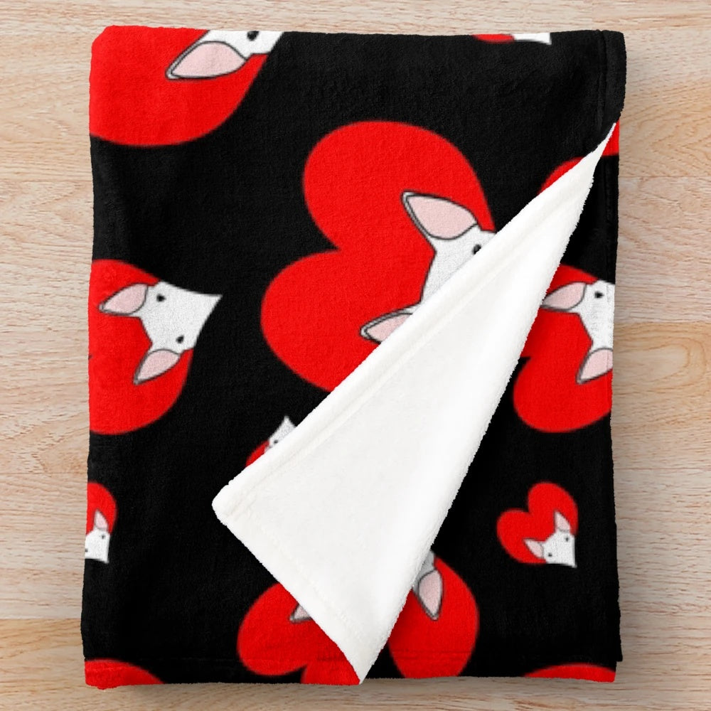 Bull Terrier Plush Blanket for Dog Lovers