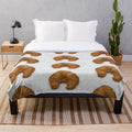 Croissant plush blanket, soft and cozy comfort for bread lovers