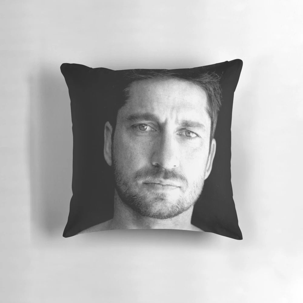 Soft, plush Gerard Butler pillow for comfortable home decor