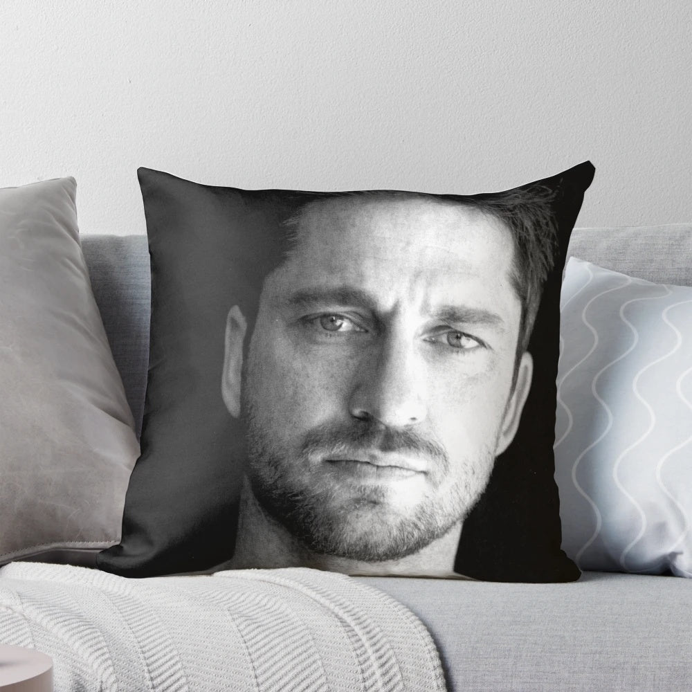 Soft, plush Gerard Butler pillow for comfortable home decor
