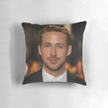 A soft, plush pillow featuring the image of actor Ryan Gosling