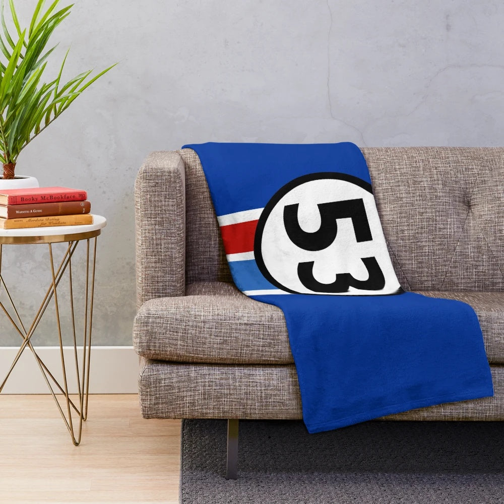 Herbie 53 Plush Blanket with Volkswagen Love Bug Graphic
