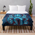 Kraken-inspired plush blanket featuring a cozy octopus design