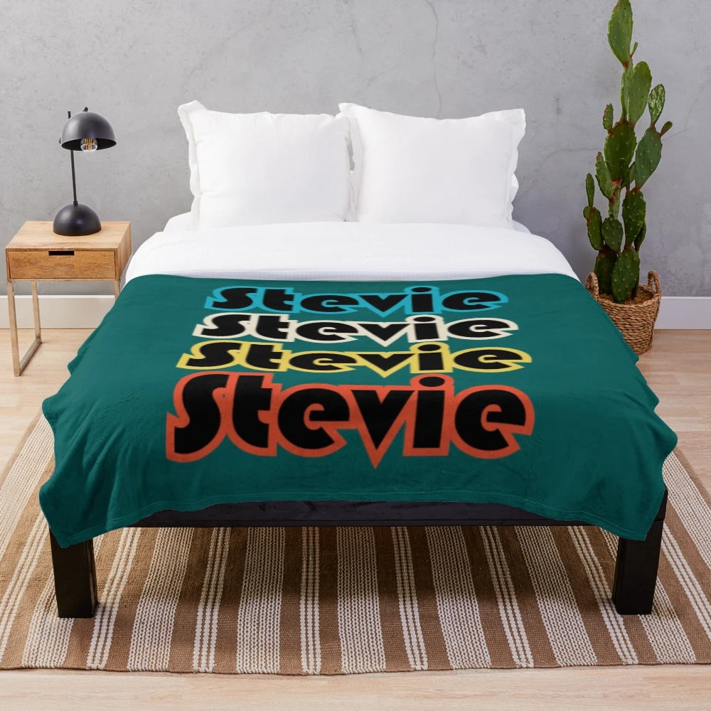 Stevie Nicks plush blanket with iconic singer's portrait