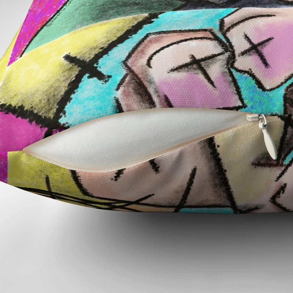 A plush, heart-shaped pillow for cuddling and emotional support