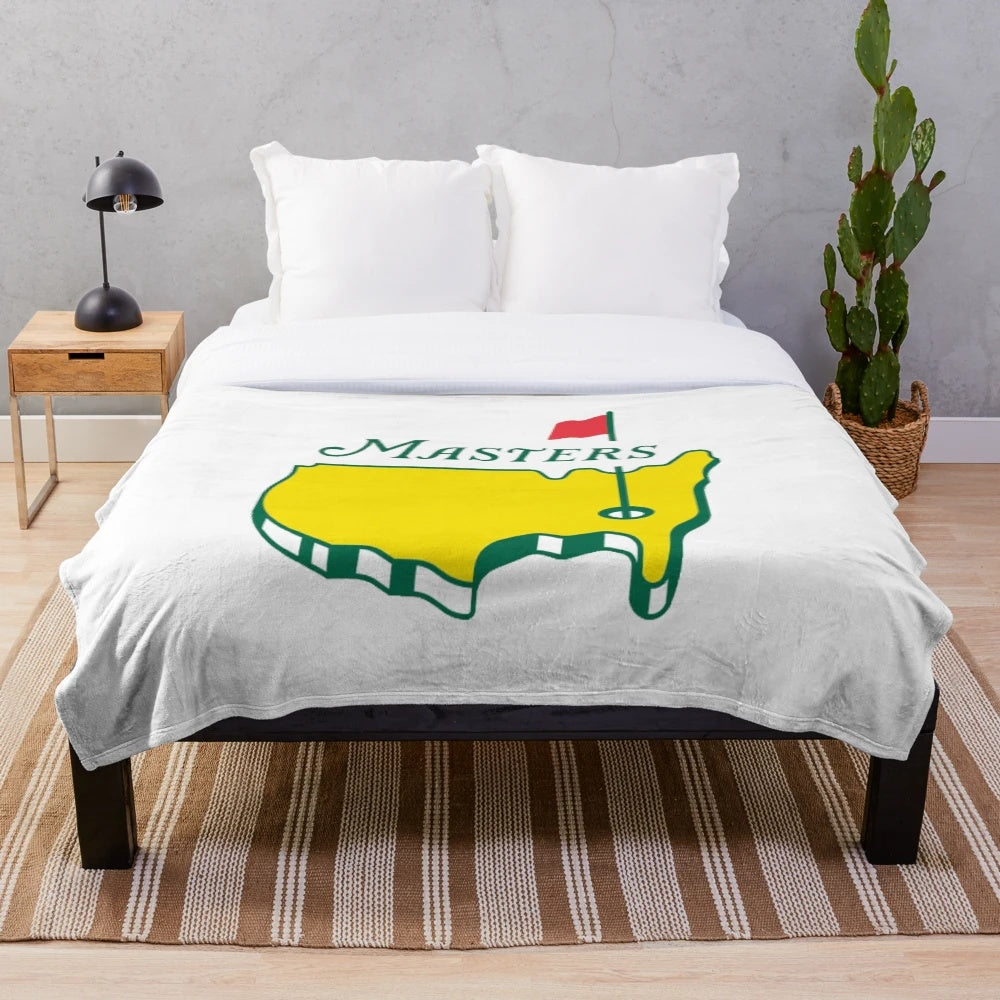 Masters golf themed plush blanket