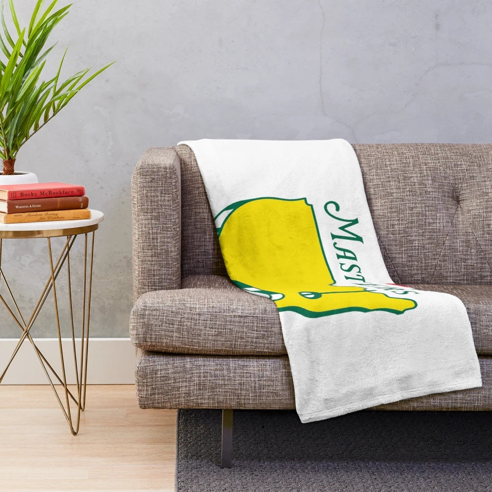 Masters golf themed plush blanket