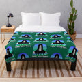 Plush blanket featuring metal band-inspired kitties design
