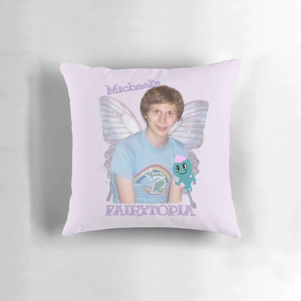 Soft, plush pillow featuring the beloved character Bibble from the movie Fairytopia, starring Michael Cera.