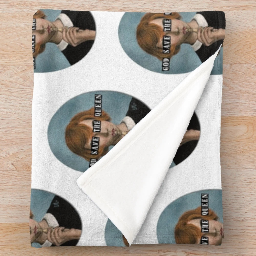 Plush blanket with chess motif from the Netflix series The Queen's Gambit