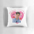 Cozy 'But Daddy, I Love Nicholas Leister' themed pillow for romance novel fans