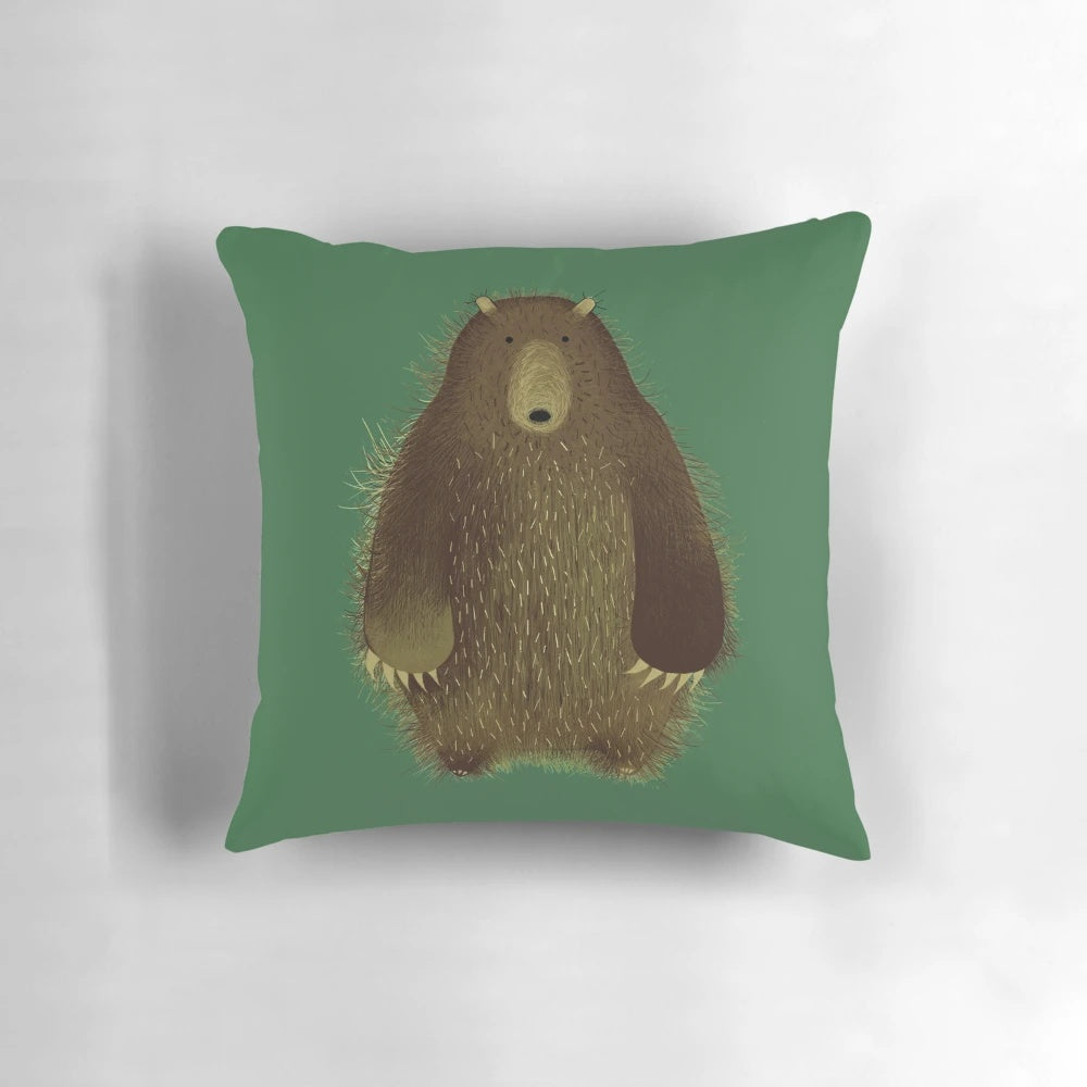 A large, fluffy brown bear plush toy that is perfect for hugging and snuggling.