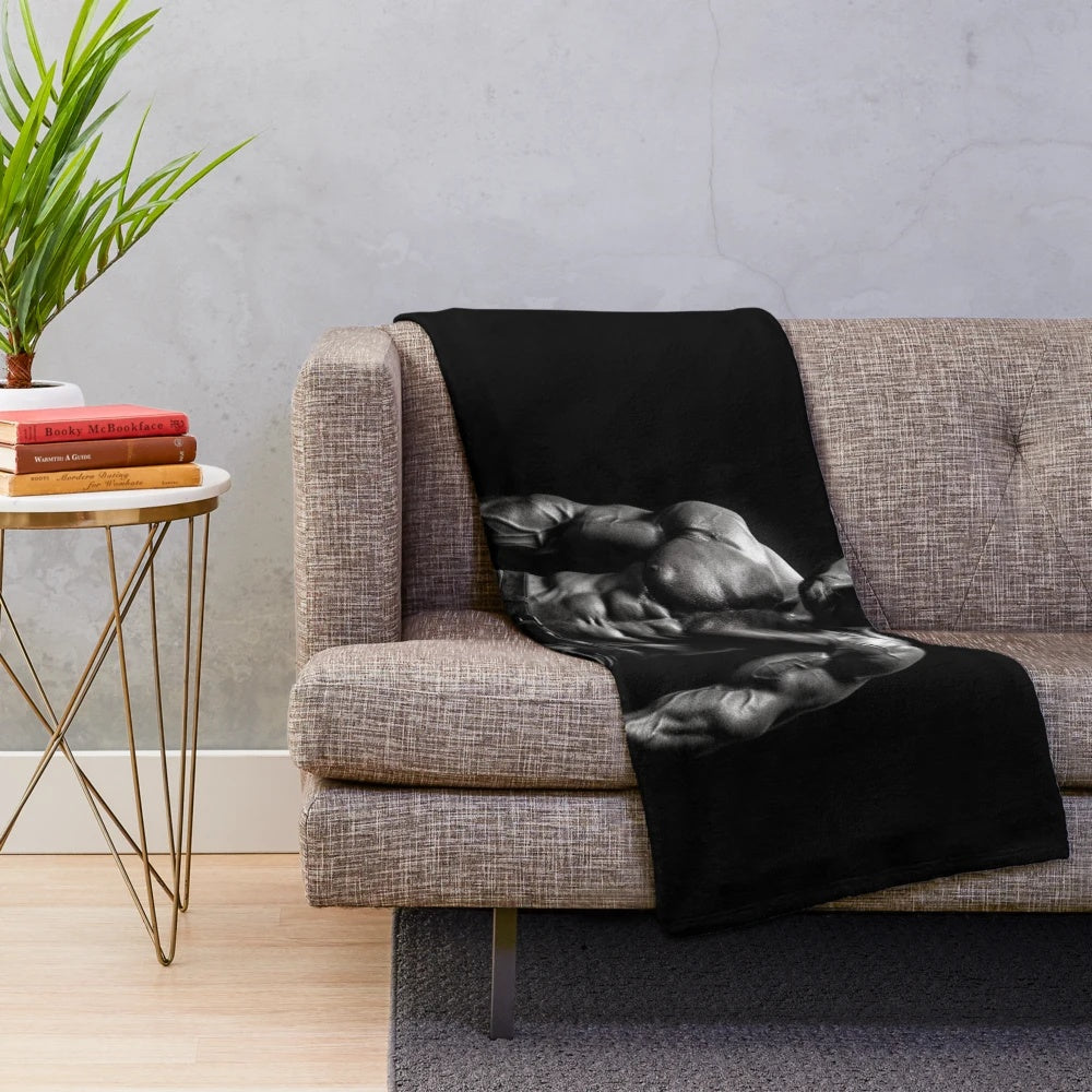 Hugh Jackman inspired plush blanket featuring the Wolverine character