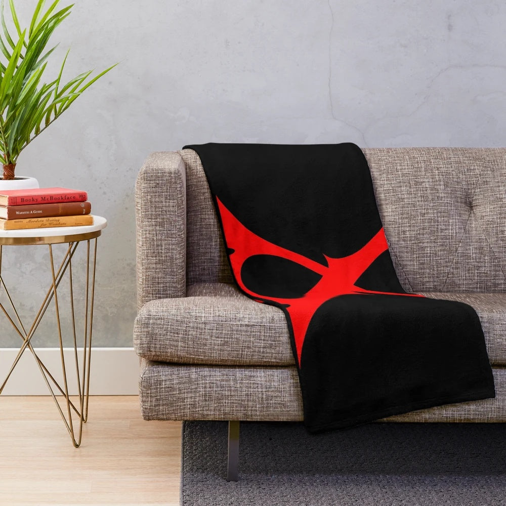 Red plush blanket featuring the iconic X Japan band logo