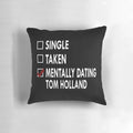 Plush pillow featuring a playful design inspired by actor Tom Holland