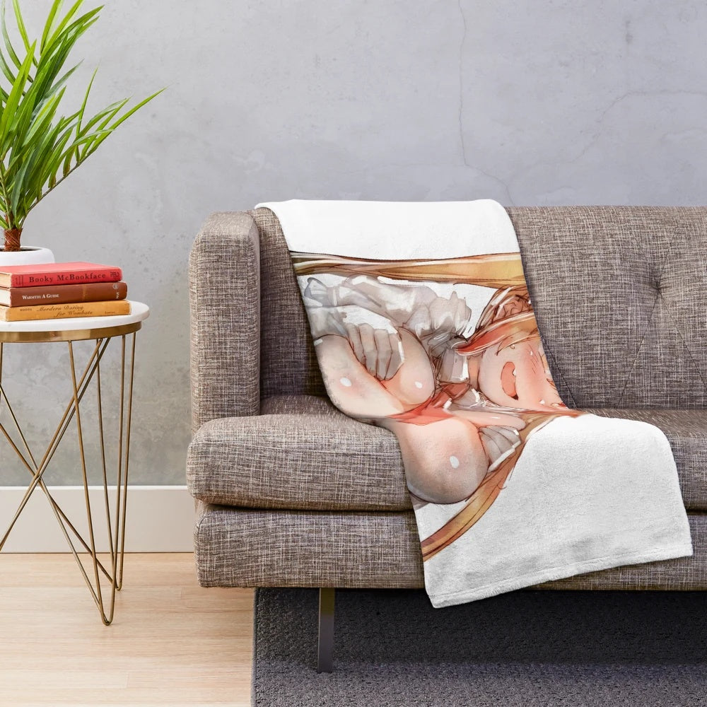 Soft and cozy anime-themed plush blanket