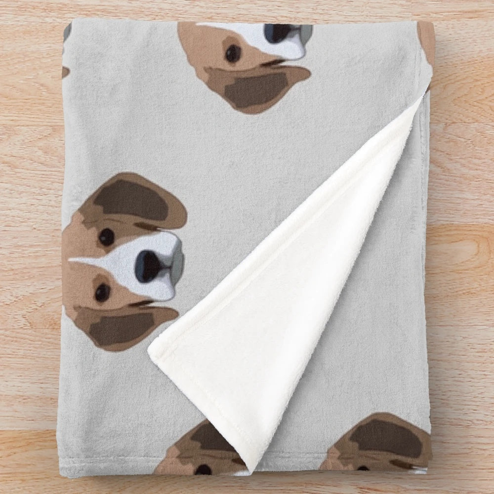Beagle plush blanket with adorable dog breed design