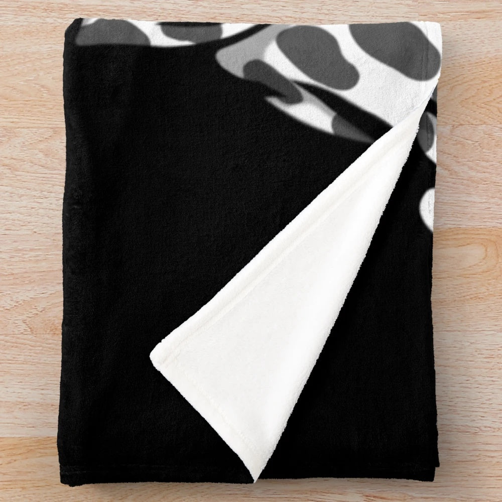 Cozy dalmatian-patterned plush blanket