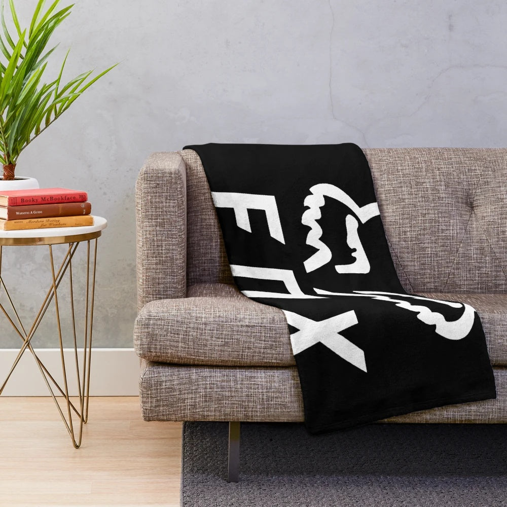 Soft and cozy fox-themed plush blanket