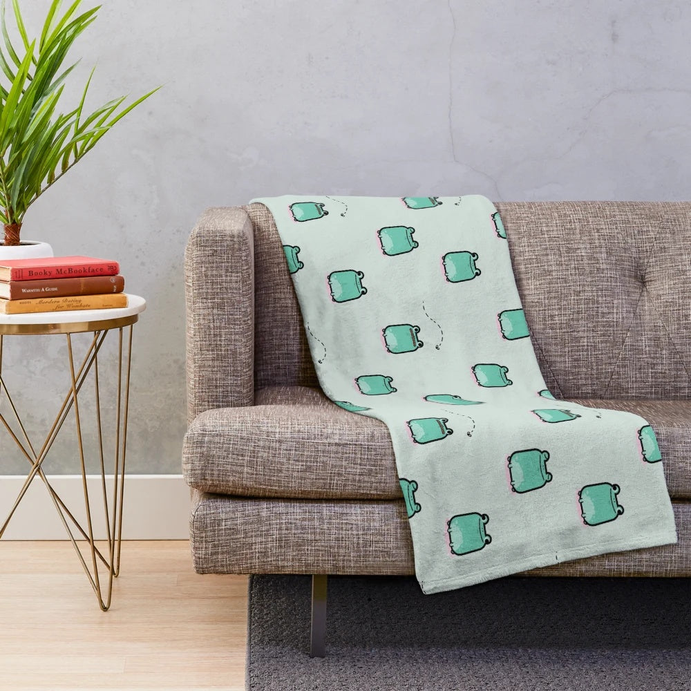 Soft, cuddly frog plush blanket for children